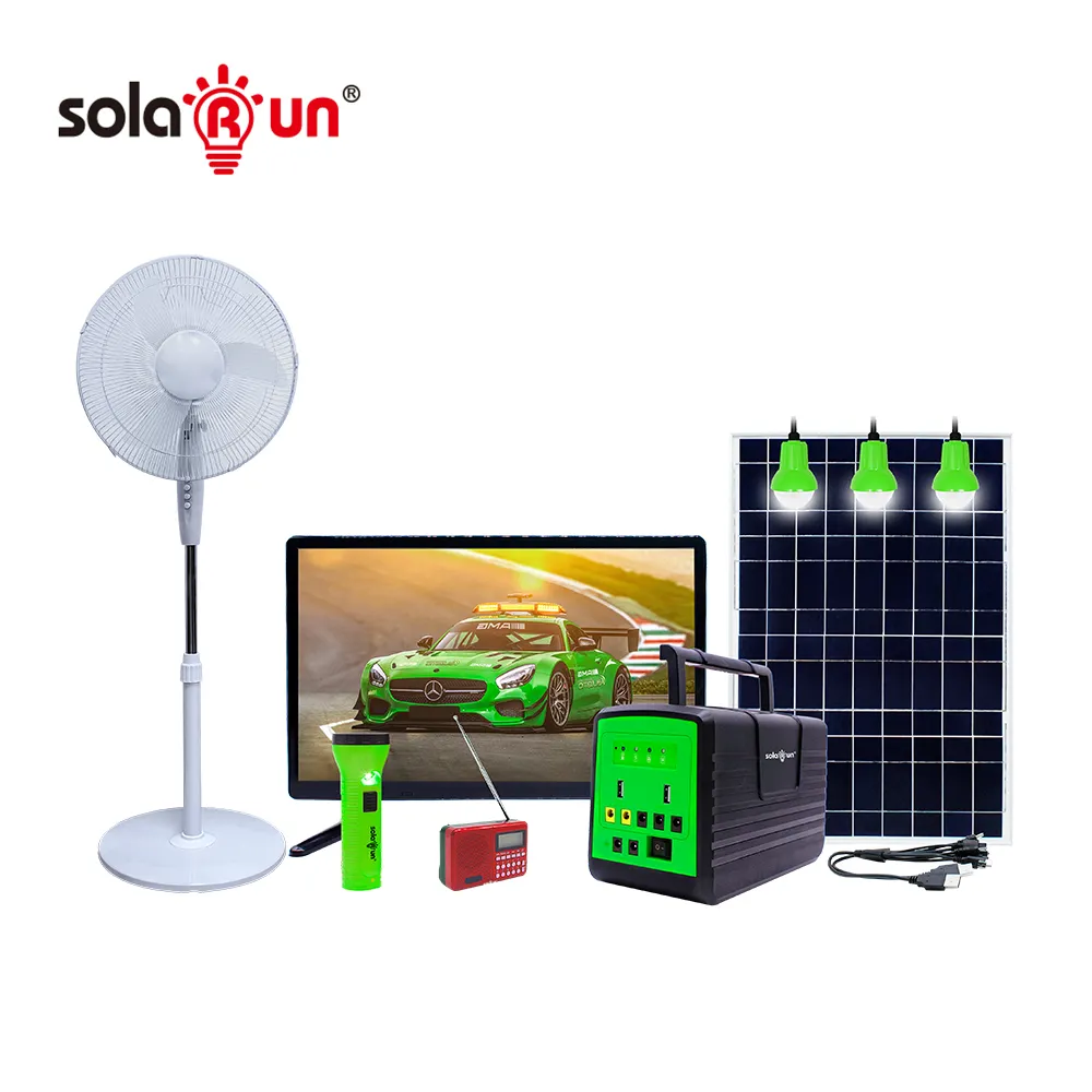 Pay As You Go 30W 50W 100W Home Solaranlage Off-Grid Solar Power System Kit Gehäuse Genera dor Solar panel