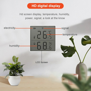 Tuya WiFi ZigBee BLE Termómetro digital Higrómetro Interior Mini Medidor de sensor de temperatura y humedad inteligente con pantalla LCD