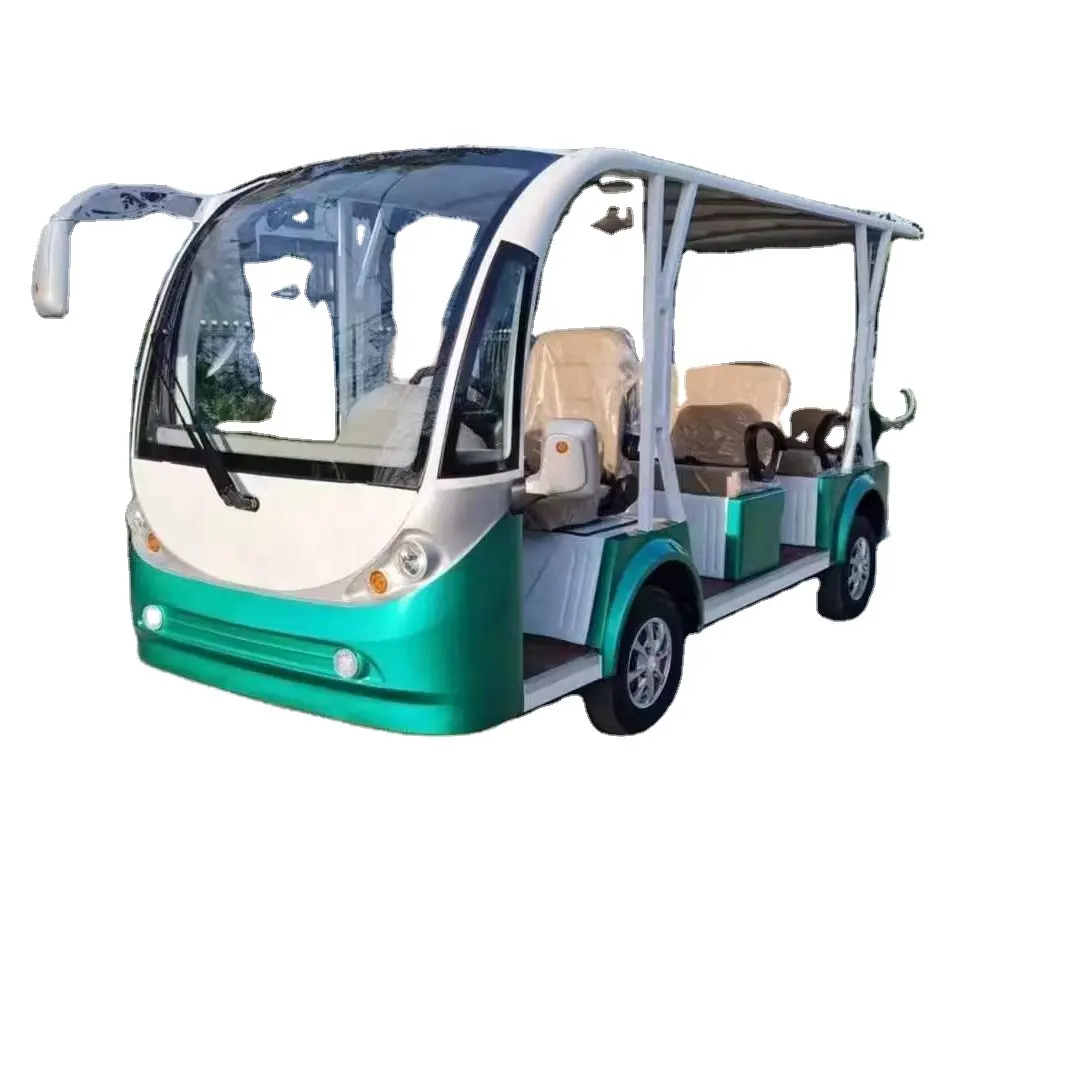 New 11 Seats Opened Electric Sightseeing Car Shuttle Bus Tourist Bus Mini Bus Made In China