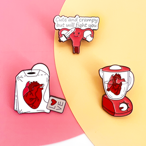 ออกแบบเข็มกลัดลายกายวิภาคศาสตร์ตลกๆ แบบขายส่ง เข็มกลัดเคลือบแบบนิ่มและแบบแข็ง ลายอนิเมะ แบบสั่งทำได้ - Product Image 5