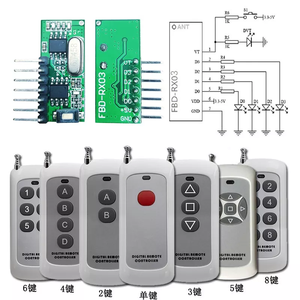 Smart Home Neu 433MHz 8-Tasten-Lerncode Ev1527 Fernbedienung HF-Sender High Power Wireless - Product Image 6