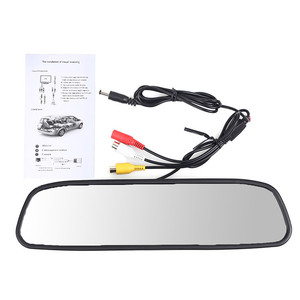 Safety Driving 2 Ways <strong>RCA</strong> <strong>Input</strong> LCD Screen Universal Mount Clip-On Display 4.3&quot; Vehicle Rear View Mirror Car <strong>Monitor</strong> - Product Image 4