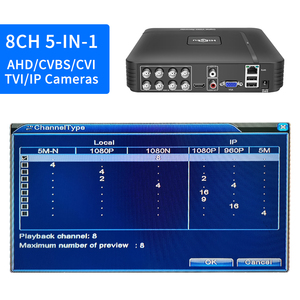 Hiseeu 8频道DVR AHD数字录像机安全闭路电视系统迷你DVR 5IN1闭路电视套件VGA高清多媒体安全系统NVR - Product Image 2