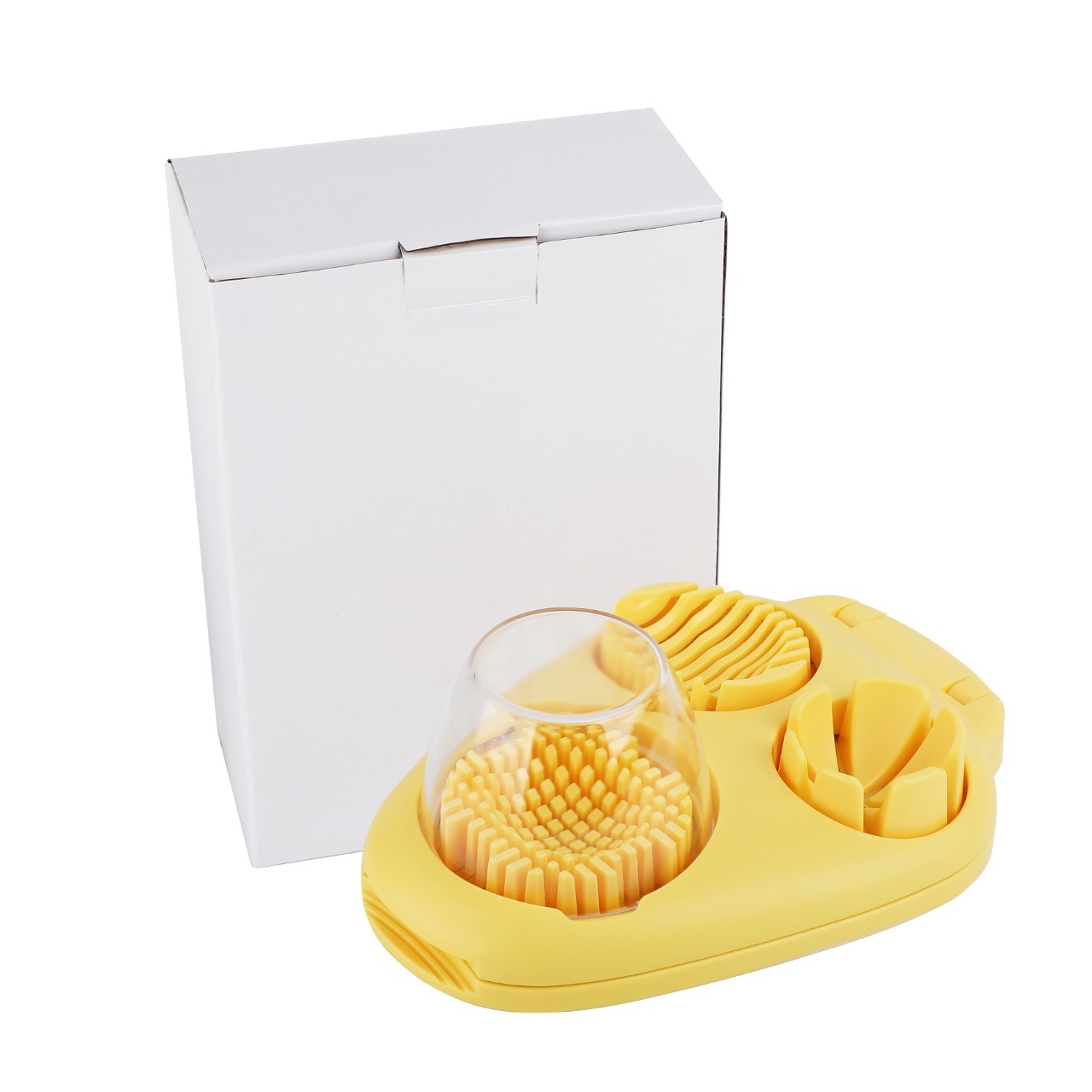 coupe-oeuf jaune (boîte incluse)