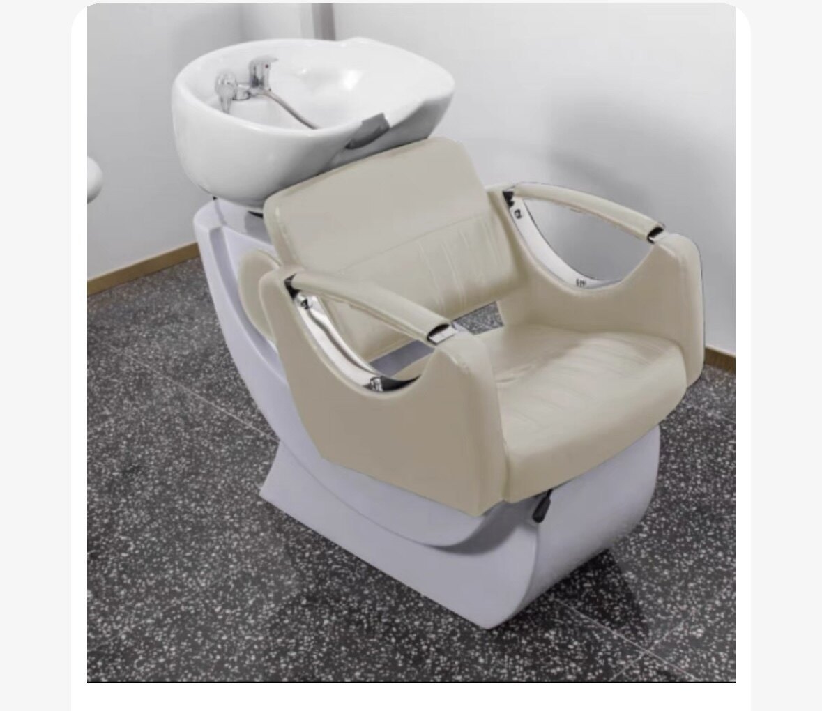 Cama reclinable - Blanco Beige Cuero