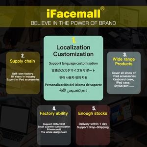 IFacemall Magic Keyboard with 360 Degree Rotating Keyboard Case for iPad Pro 12.9 Inch Air 13 2024 M2 Bluetoothsキーボードケース - Product Image 2