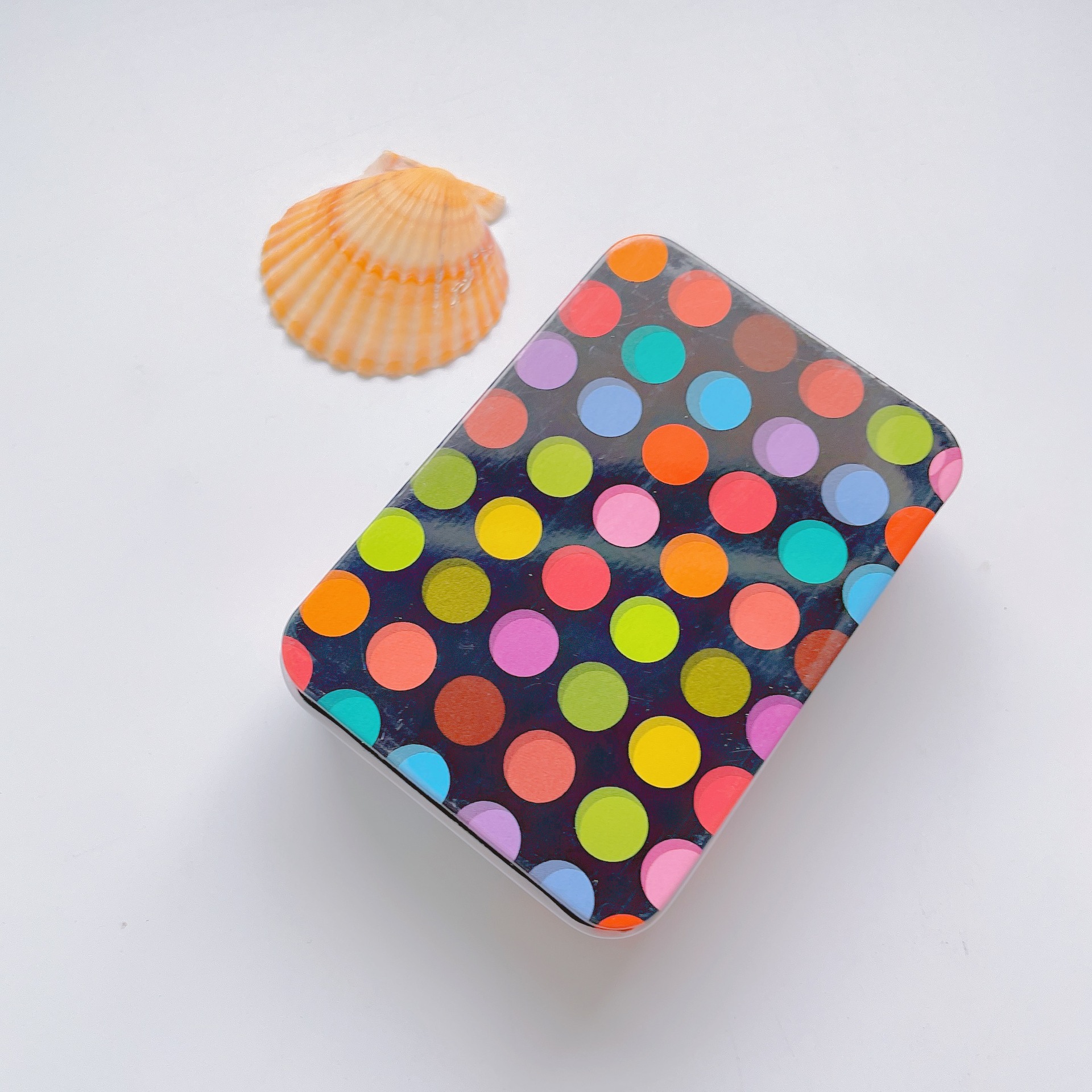 Colorful Dots on Black Background