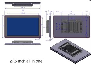 13.315インチタッチスクリーンPCモニターオープンフレームタッチパネルPC埋め込みタブレット防水IP65頑丈なタッチコンピューター - Product Image 4