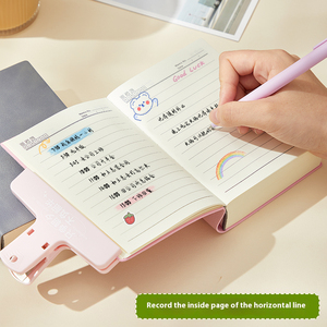 Cuaderno de PU B6 con 320 hojas, tapa suave, Bloc de notas impreso en línea Horizontal, logotipo personalizado para empresa, suministros de aprendizaje - Product Image 4