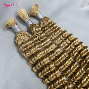 Derin kıvırmak örgü saç uzantıları hiçbir atkı örgü için kıvırcık insan saçı toplu - Product Image 3