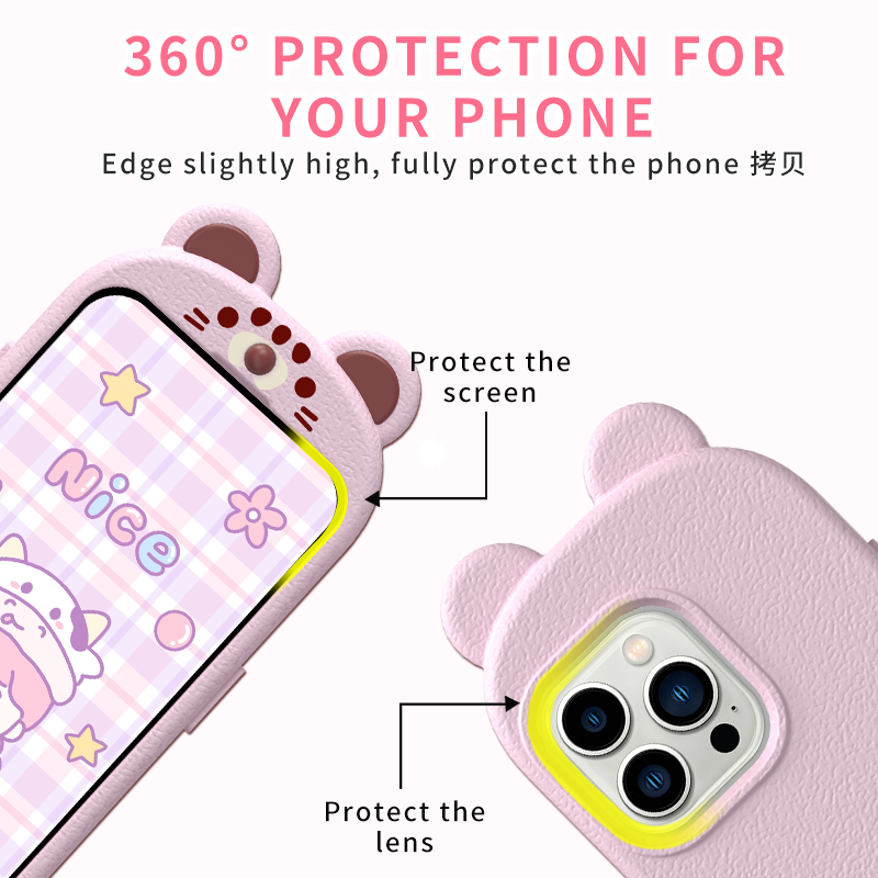 Rose (cas HGD-C2402 de téléphone d'eva)