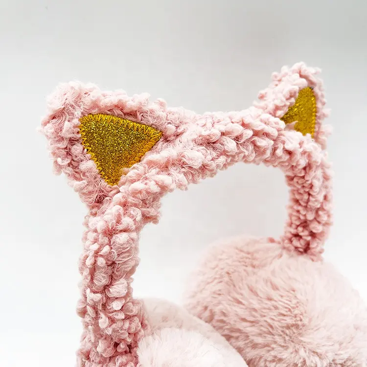 2023 фабричные удобные розовые наушники с кошачьим ухом зимние плюшевые наушники