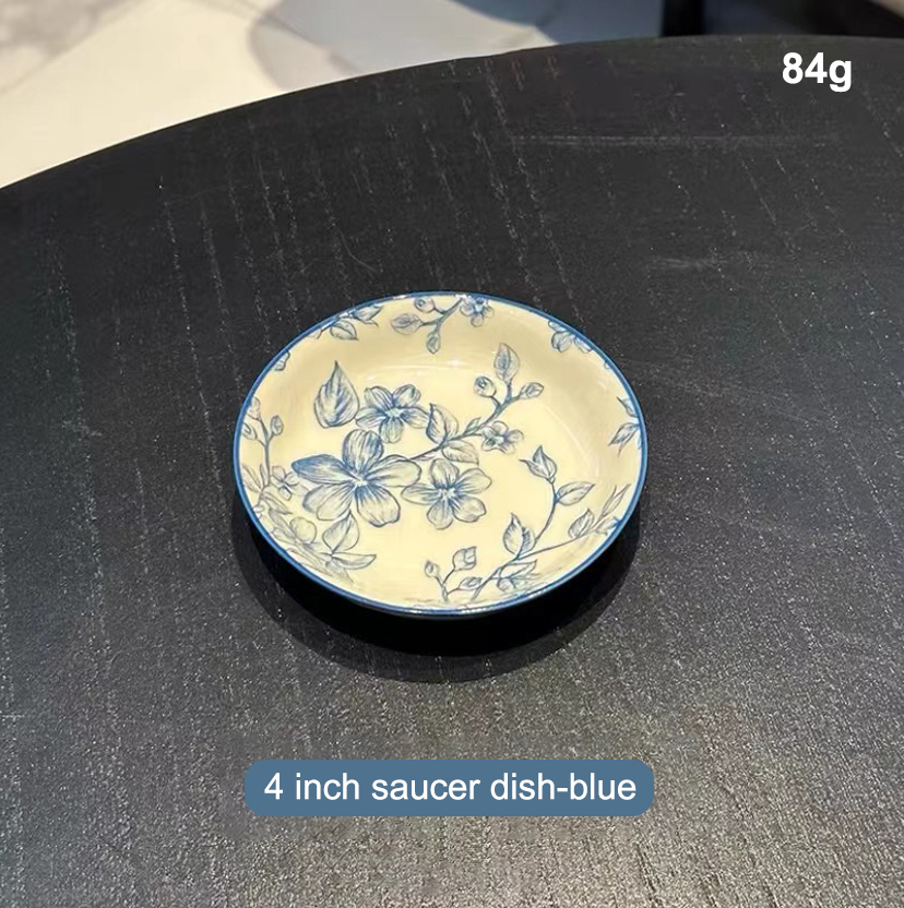 plato de 4 pulgadas azul