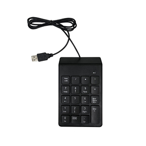 Mini teclado numérico con cable Numpad 18 teclas Digital Pave numpad para contabilidad Teller Laptop Notebook Tablets