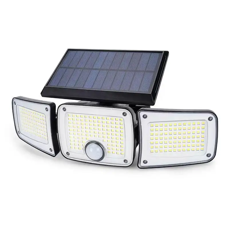280 LED 3-Ajustable Heads Motion Sensor Waterproof Solar Lamp for Front Door Yard Garage-Solar Garden Light