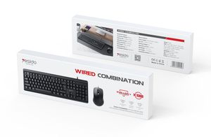 KB18 Yesido 104 Full-<strong>Size</strong> Wired <strong>Keyboard</strong> and Mouse Set Compact <strong>Layout</strong> with 1.5M Cable USB Connection - Product Image 6