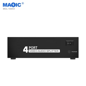 <strong>Audio</strong> and Video <strong>Splitter</strong> AV <strong>Splitter</strong> 1x4 <strong>3</strong> Rca Video <strong>Audio</strong> Av Amplifier for Projector Computer DVD - Product Image 4