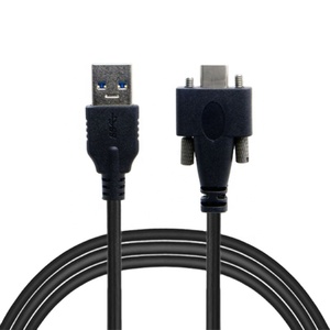 USB 3.1 Type-C ล็อคสกรูคู่มาตรฐาน USB3.0 สายเคเบิลข้อมูลแผงเมาท์ 5Gbps กล้องอุตสาหกรรมสายส่งวิดีโอ - Product Image 1