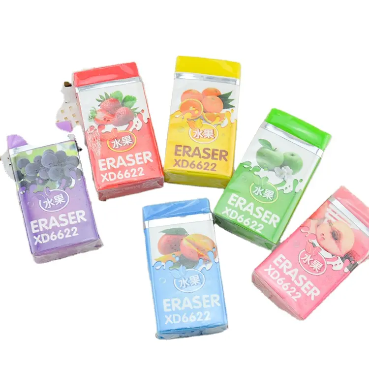 Korean stationery novelty office supply of fruit-scented erasers for student