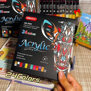 价格便宜的juego de rotuladores acricos双刷细尖永久记号笔永久双面记号笔亚克力笔