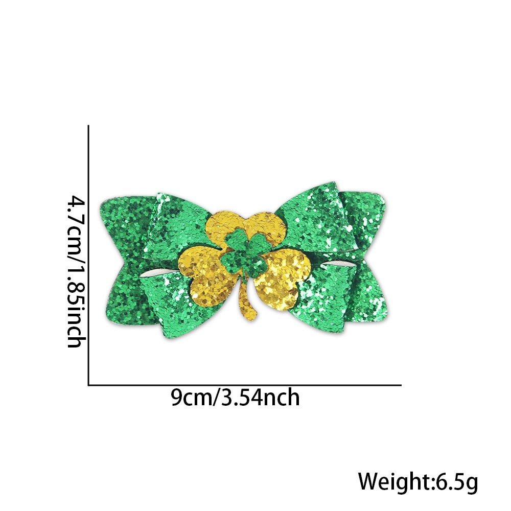 Clover green bow tie