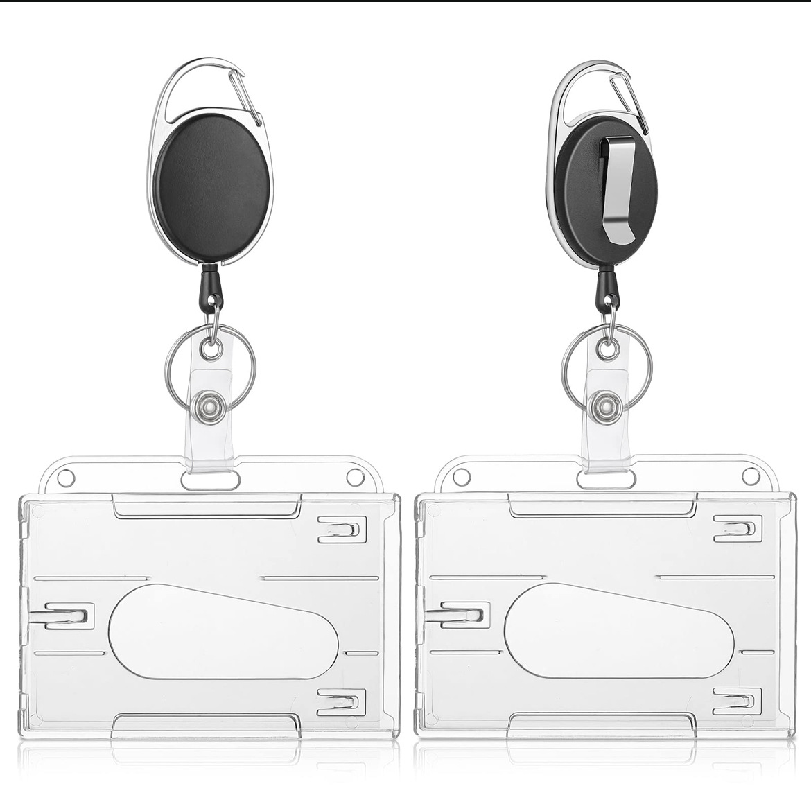 Pochette pour carte PC horizontale + boucle facile à tirer en alliage de zinc