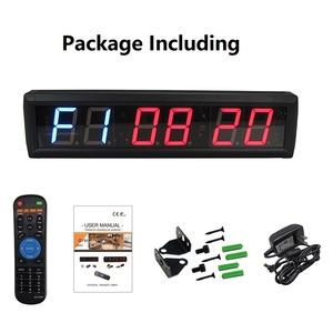 Portatile 2.3 pollici numero digitale conto alla rovescia cronometro orologio Desktop montato a parete LED intervallo di allenamento Timer per palestra Fitness - Product Image 3