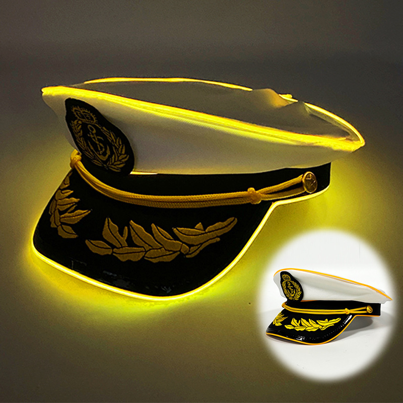 Casquette marine-jaune clair