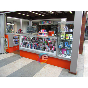 Fashion Design Cell Phone Display Stand Rack Mdf Wood <strong>Computer</strong> Cell Showcase Phone Shop Furniture for Sale OEM - Product Image 4