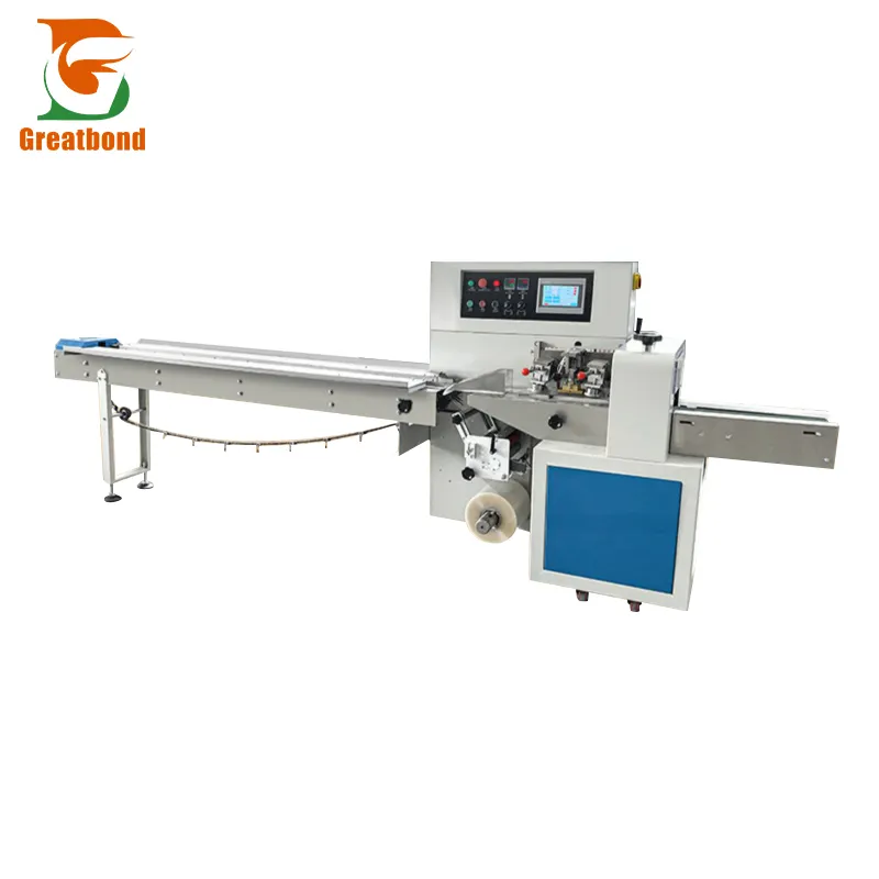 Nieuwe Producten Multifunctioneel Stroomverpakkingsapparaat Voor Zeepsuiker Klein Brood En Biscuit Kussen Type Horizontale Verpakkingsmachine