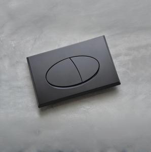 Placa de prensa frontal para tanque de inodoro oculto de doble descarga, Material ABS negro, botones pulsadores de cisterna ocultos para uso en el baño - Product Image 1