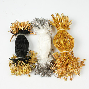 In Stock Low MOQ Eco-Friendly <strong>Hang</strong> <strong>Tag</strong> <strong>String</strong> <strong>with</strong> Safety Pin Made of Cotton Nylon and Polyester Fibre - Product Image 1