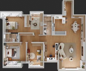 Servicios de diseño de interiores para renderizado 3D Diseño arquitectónico exterior Documentos de construcción Enfoque de madera para apartamento Villa - Product Image 1