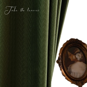 Vintage Extravagant Wheat Flannelette Shading Curtain Living Room Bedroom Balcony Finished Product Thickening Factory <strong>Clot</strong> - Product Image 4
