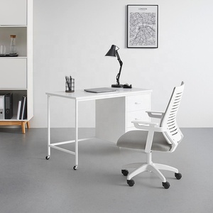 Escritorio de oficina de estudio de acero móvil moderno nórdico, tocador de pie Rectangular, mesa de trabajo para ordenador portátil con cajones de almacenamiento - Product Image 3