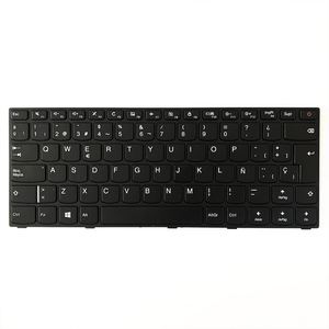 <strong>Spanish</strong> Language Laptop <strong>Keyboard</strong> for Lenovo Ideapad 110-14 110-14ISK Black Frame SP Layout With Power Button - Product Image 1