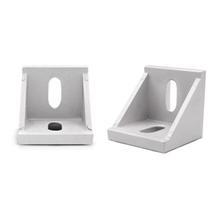 <strong>Corner</strong> Bracket Hardware Aluminum Profile Fasteners 45ZJ L Shaped Triangle Bracket For Aluminium Profiles 45ZJ-A