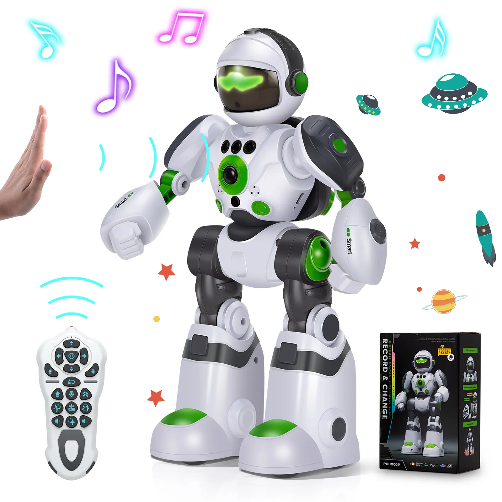 Kids Programming Remote Control Ai Robots 2.4ghz Intelligent Voice Controlled Gesture Sensing Educational Rc Intelligent Robots