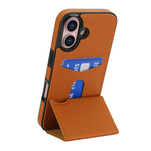 เคสโทรศัพท์หนังสามขาพับได้ kickstabd สำหรับที่ใส่บัตร Google ผิวนอกฝาหลังโทรศัพท์สำหรับ iPhone 1 13 14 15 16 PRO MAX - Product Image 2