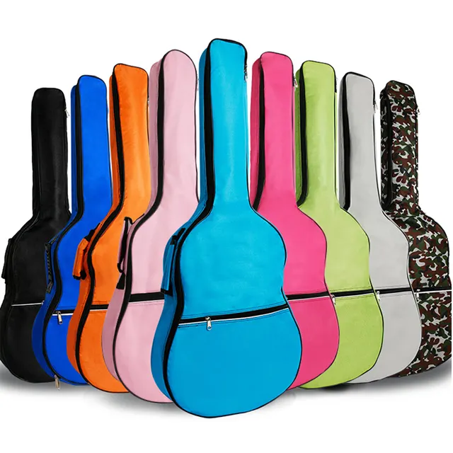 36-41 polegadas Acoustic Guitar Bag 5 milímetros Estofamento Grosso Caso Gig Bag Saco de Guitarra À Prova D' Água Dupla Alça de Ombro Ajustável