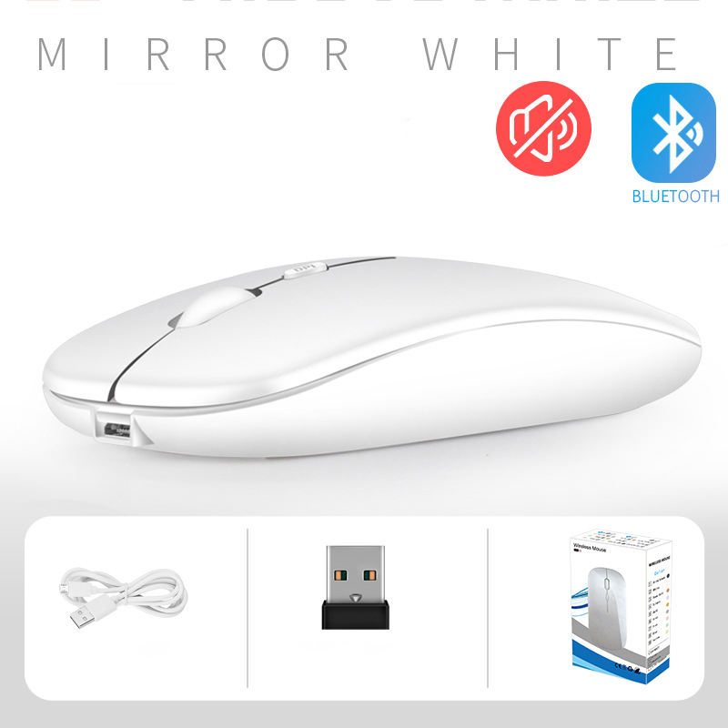 Silenciar 2,4g bluetooth tres plantillas blanco