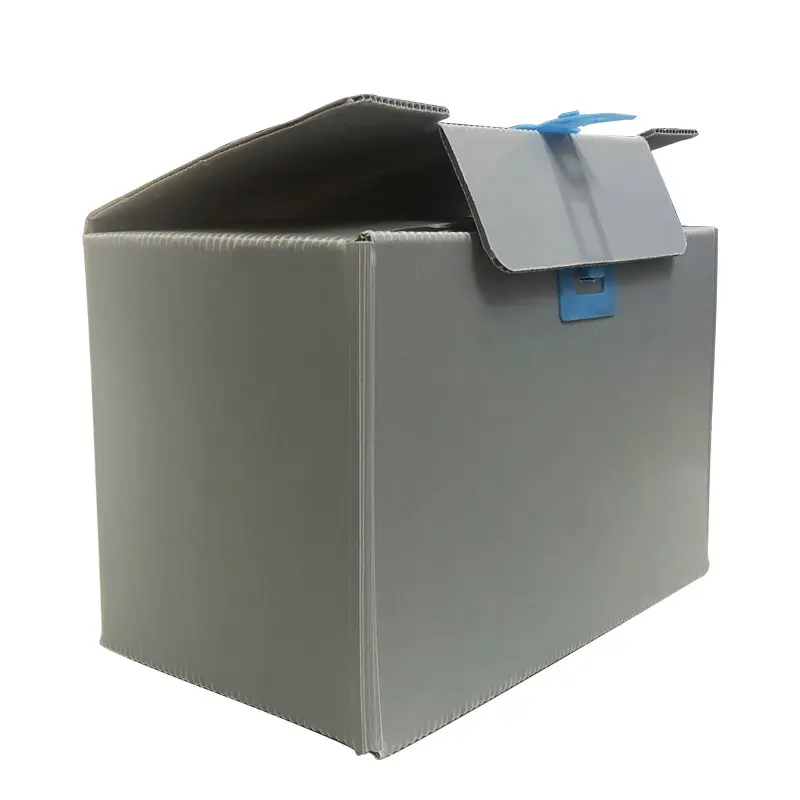 Corruone geri dönüşümlü plastik oluklu posta tepsisi/posta tote kutusu/UPS posta tote