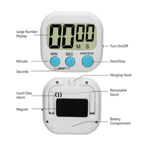 Digital Kitchen Cooking Timer Countdown Up Clock Lauter Alarm Backing Stand Kocht imer zum Backen, kleiner Klassen zimmer Timer - Product Image 3