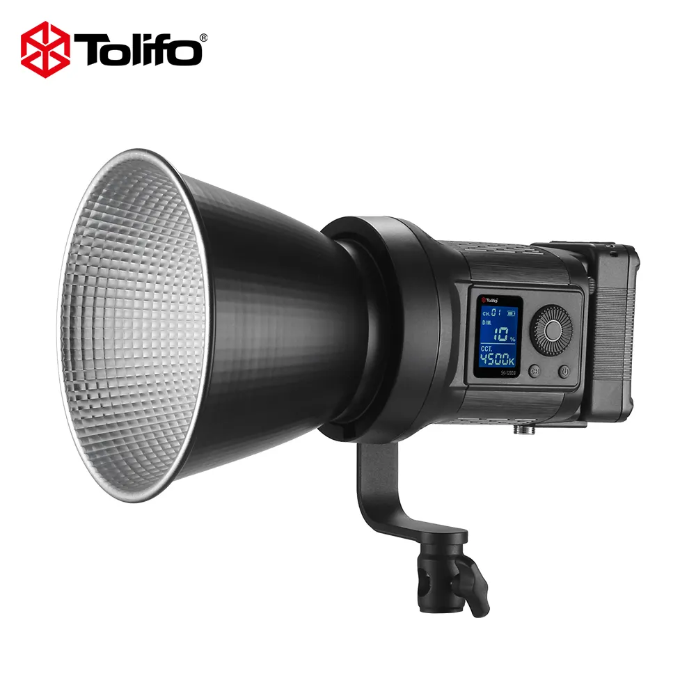Tolifo SK-120DB Portable 135W Bi-Color COB LED Video Continuous Studio Photography Film Light Support V-monut Battery