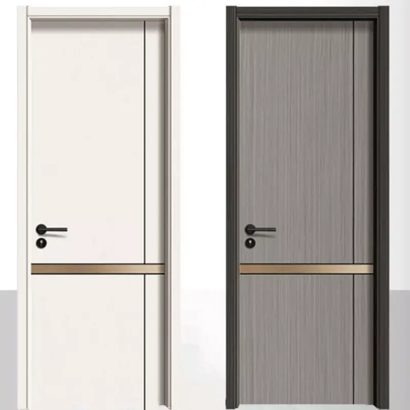 Деревянная интерьерная дверь из ПВХ, интерьерный дизайн, картинная рама, звукоизоляционная дверь из ПВХ, водонепроницаемая