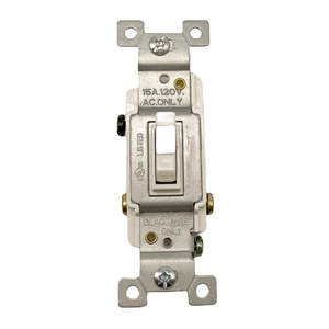 3 ทาง 15A-120V สวิตช์ไฟฟ้าสลับไฟสีขาวสหรัฐอเมริกาและแคนาดามาตรฐานไฟฟ้าที่ได้รับการอนุมัติสายไฟหุ้มเท่านั้น - Product Image 1