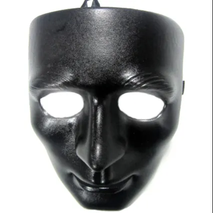 Máscara facial de plástico para Halloween Ghost Cosplay Máscara facial para decoração de festas