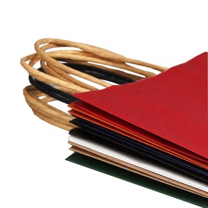 Plain Kraft Paper Bag With Twisted <strong>String</strong> <strong>Handle</strong> Custom Custom Paper Shop Bags With Your Own Logo - Product Image 3