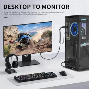 HDMI-zu-DisplayPort-Kabel 4 K60Hz (uni direktional) HDMI-Ausgang zu DisplayPort-Eingangs adapter für PC-Grafikkarte Laptop 6FT/1.8M