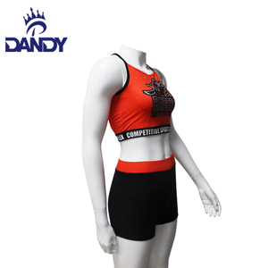 Cheerleading Practice Wears Custom Sparkly Diamonds Exercise Training <strong>Cheer</strong> Tops and Shorts for Girls - Product Image 5